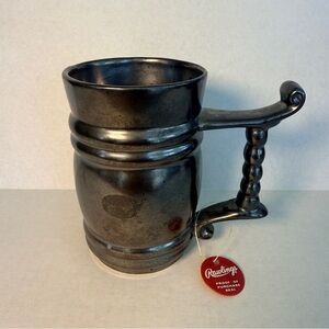 Vintage Pinknash Abbey Pottery Tankard- Gunmetal Grey Pewter Glaze Mug